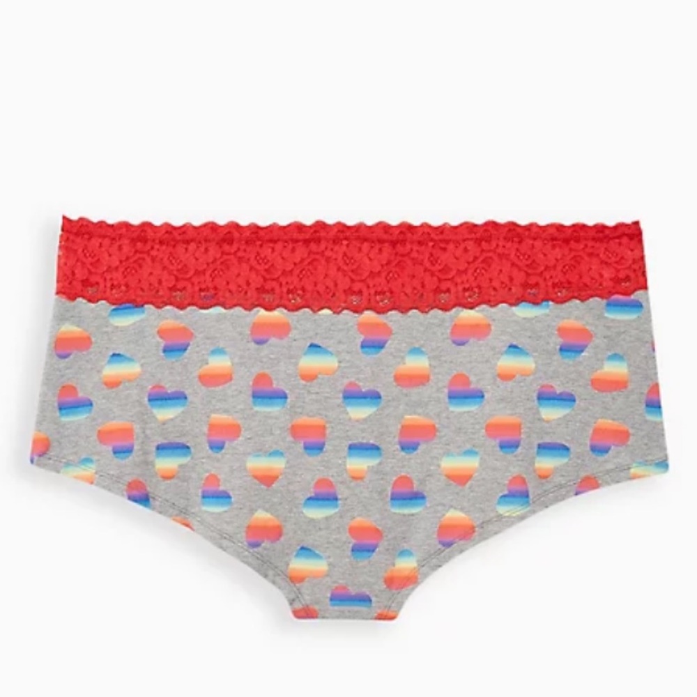 NWT TORRID Tie Dye Hearts Cotton Boyshort Panty - Picture 2 of 4